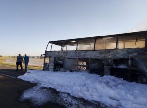 Возле Эрмели сгорел автобус Астрахань — Пятигорск