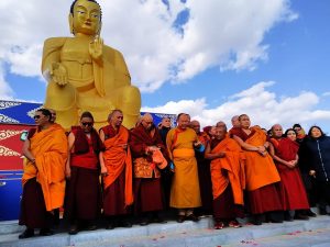 В Лагани открыли статую Будды Майтреи — Будды грядущего времени
