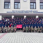 Калмыцкие кадеты встретили участников автопробега